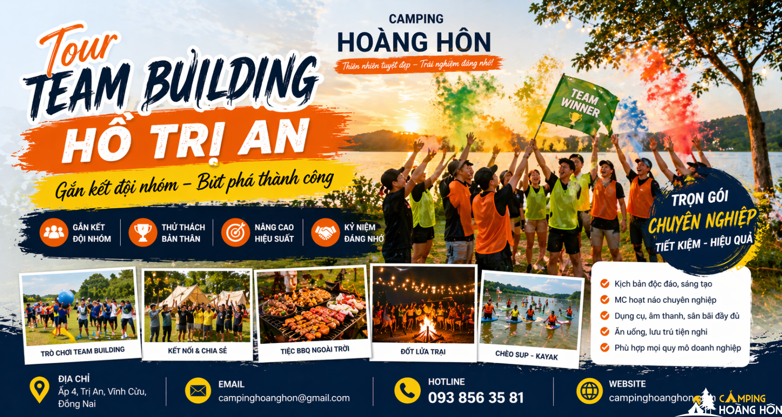 Tour Team Building Hồ Trị An – Gắn Kết Đội Nhóm Cùng Camping Hoàng Hôn